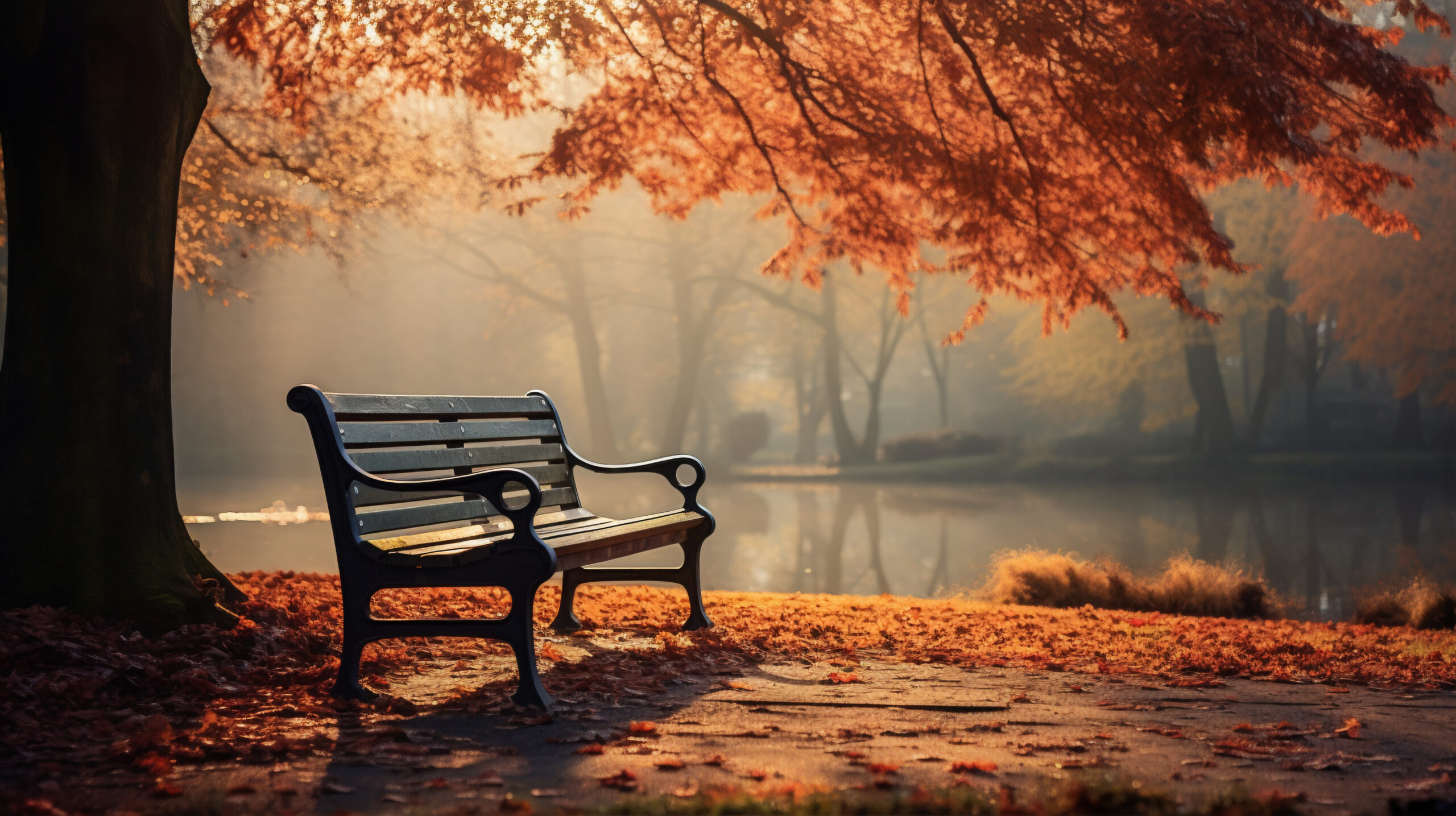 Autumn bench